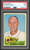 1965 Topps Baseball #205 Warren Spahn Mets PSA 7 NM 545305