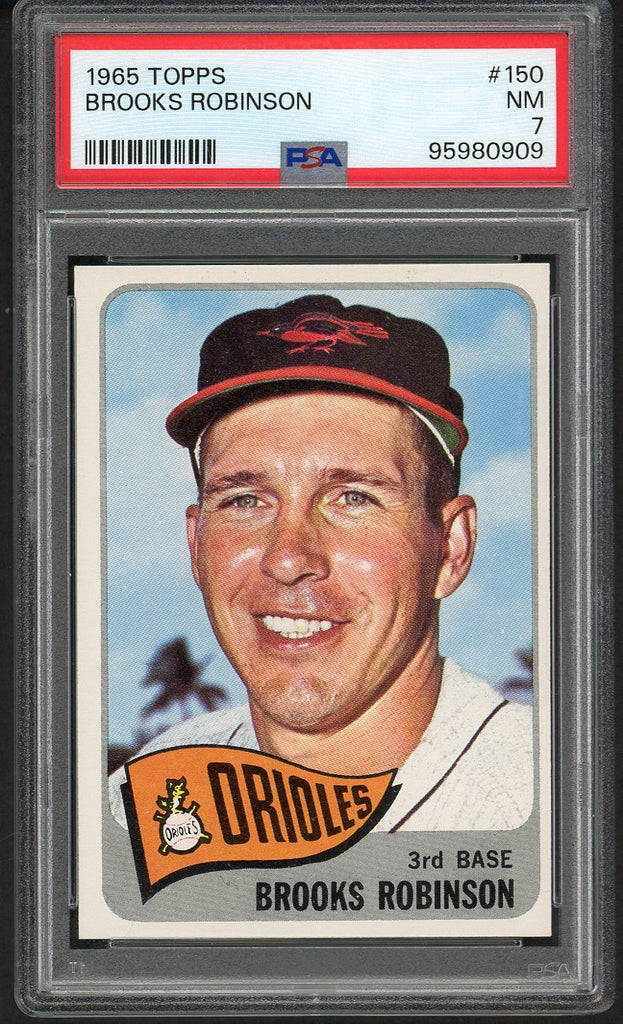 1965 Topps Baseball #150 Brooks Robinson Orioles PSA 7 NM 545309