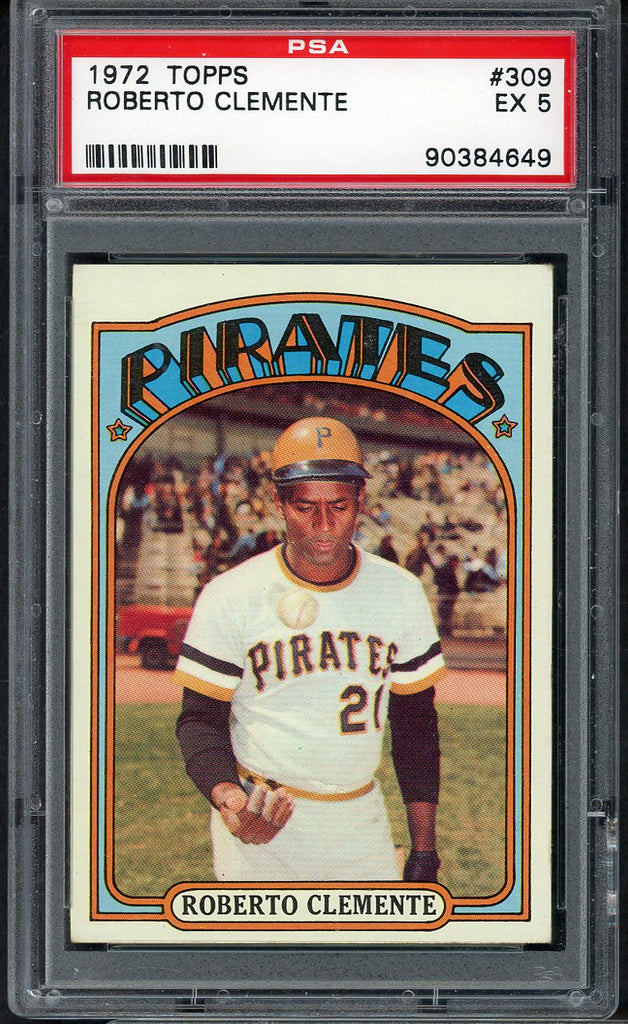 1972 Topps Baseball #309 Roberto Clemente Pirates PSA 5 EX 545310