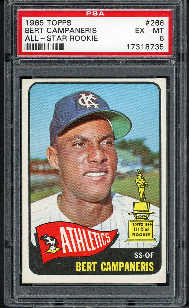 1965 Topps Baseball #266 Bert Campaneris A's PSA 6 EX-MT 545315