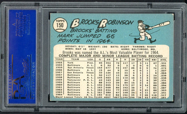 1965 Topps Baseball #150 Brooks Robinson Orioles PSA 6 EX-MT 545316