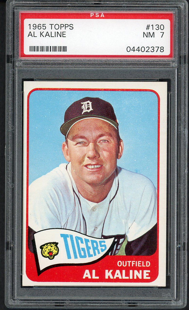 1965 Topps Baseball #130 Al Kaline Tigers PSA 7 NM 545325