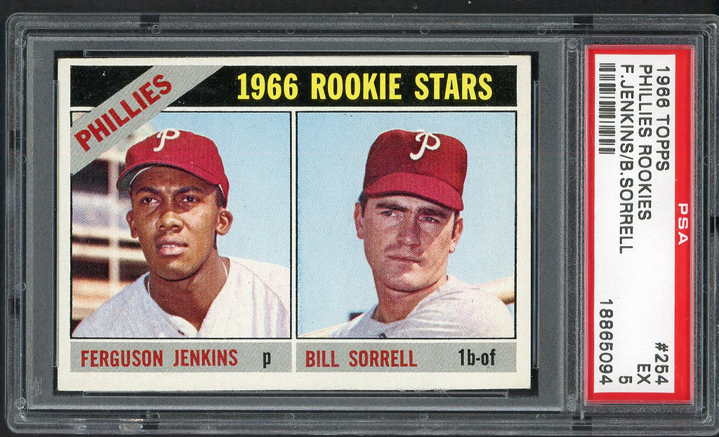 1966 Topps Baseball #254 Fergie Jenkins Phillies PSA 5 EX 545333