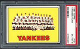 1967 Topps Baseball #131 New York Yankees Team PSA 6 EX-MT 545335