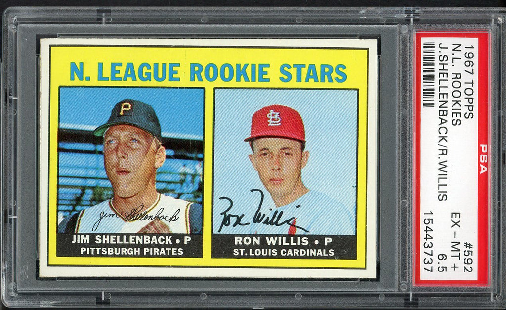 1967 Topps Baseball #592 Ron Willis Cardinals PSA 6.5 EX-MT+ 545338