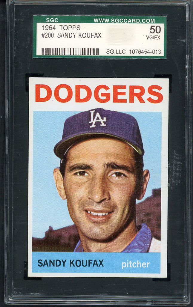 1964 Topps Baseball #200 Sandy Koufax Dodgers SGC 4 VG-EX 545343