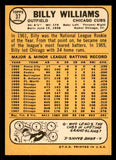1968 Topps Baseball #037 Billy Williams Cubs NR-MT 545345