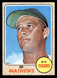 1968 Topps Baseball #058 Eddie Mathews Tigers NR-MT 545362