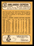 1968 Topps Baseball #200 Orlando Cepeda Cardinals NR-MT 545366