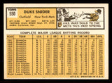 1963 Topps Baseball #550 Duke Snider Mets EX-MT 545376
