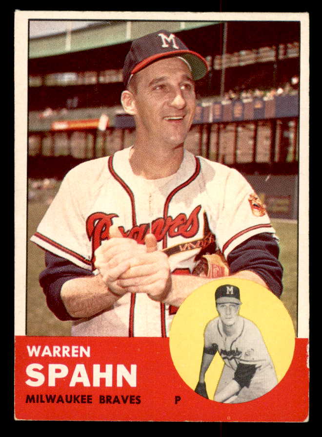 1963 Topps Baseball #320 Warren Spahn Braves VG-EX 545378