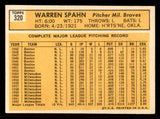 1963 Topps Baseball #320 Warren Spahn Braves VG-EX 545378