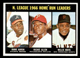1967 Topps Baseball #244 N.L. Home Run Leaders Aaron Mays NR-MT 545382