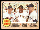 1968 Topps Baseball #490 Mickey Mantle Willie Mays VG-EX 545391