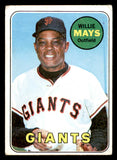 1969 Topps Baseball #190 Willie Mays Giants VG 545411