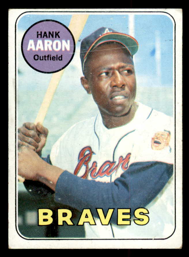 1969 Topps Baseball #100 Hank Aaron Braves VG 545419