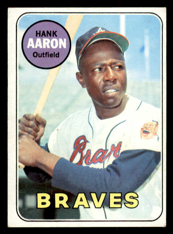 1969 Topps Baseball #100 Hank Aaron Braves EX+/EX-MT 545420