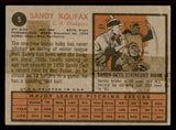 1962 Topps Baseball #005 Sandy Koufax Dodgers Good tape back 545486