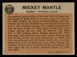 1962 Topps Baseball #471 Mickey Mantle A.S. Yankees Good 545489