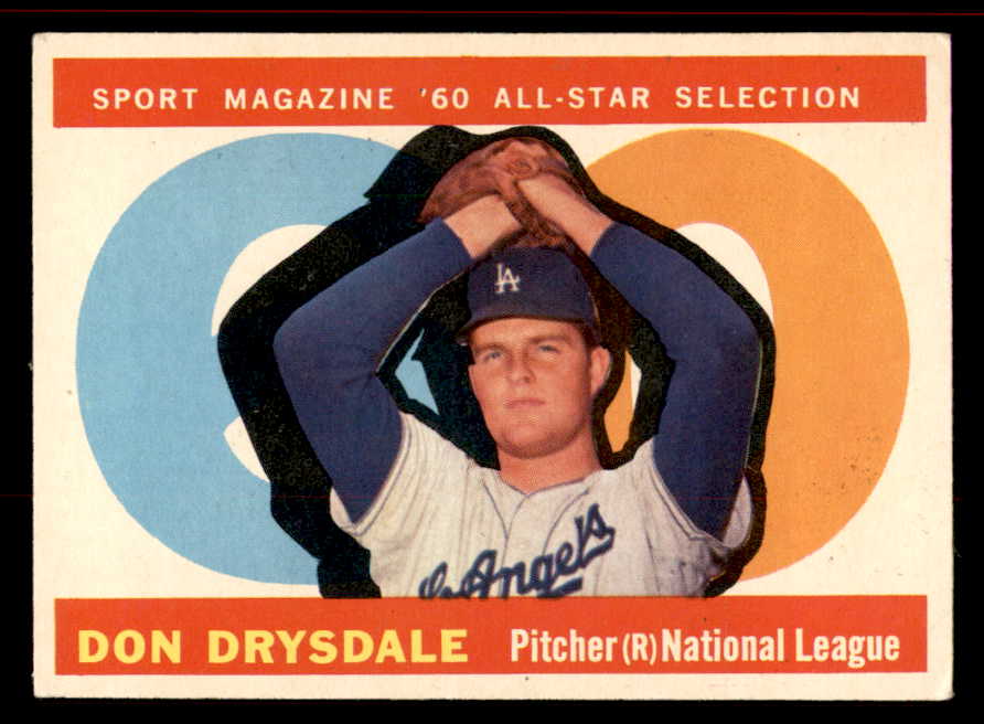 1960 Topps Baseball #570 Don Drysdale A.S. Dodgers VG-EX 545506