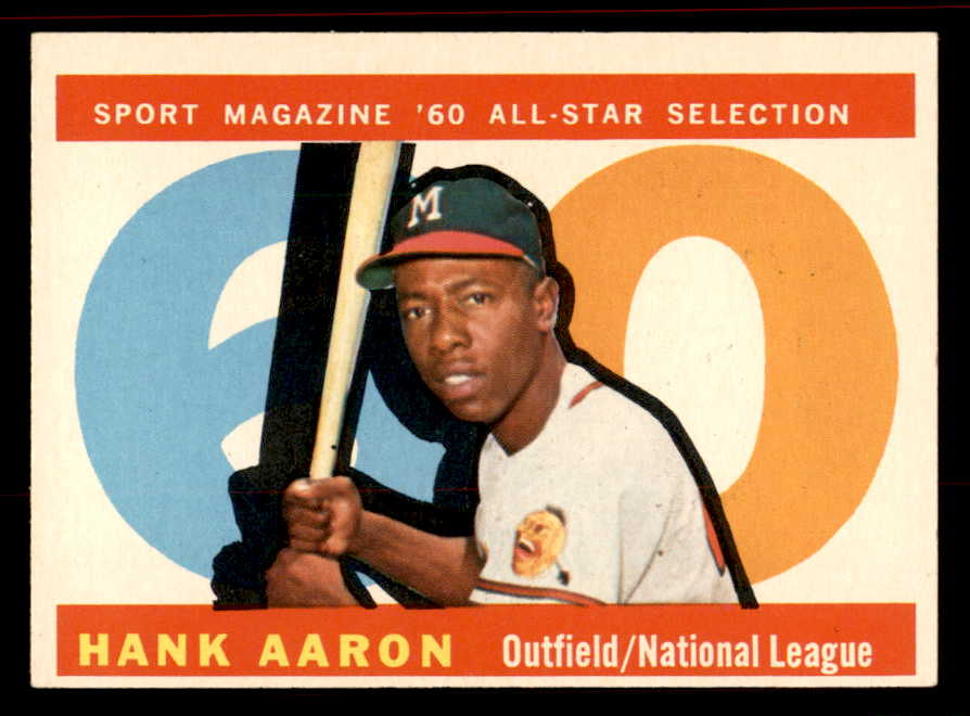 1960 Topps Baseball #566 Hank Aaron A.S. Braves EX-MT 545508