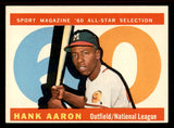 1960 Topps Baseball #566 Hank Aaron A.S. Braves EX-MT 545508