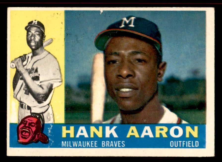 1960 Topps Baseball #300 Hank Aaron Braves VG-EX 545511