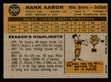 1960 Topps Baseball #300 Hank Aaron Braves VG-EX 545511