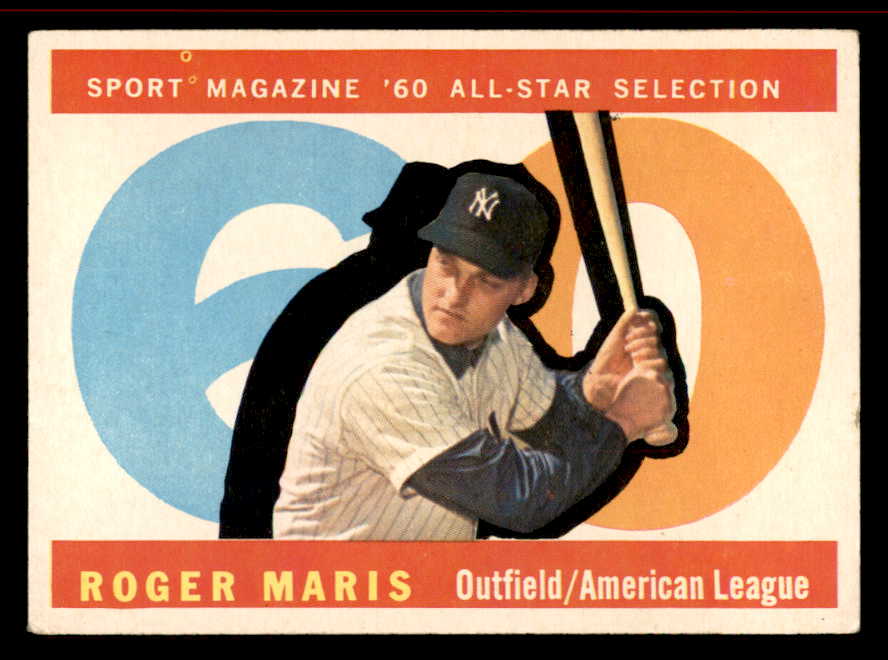 1960 Topps Baseball #565 Roger Maris A.S. Yankees EX 545523
