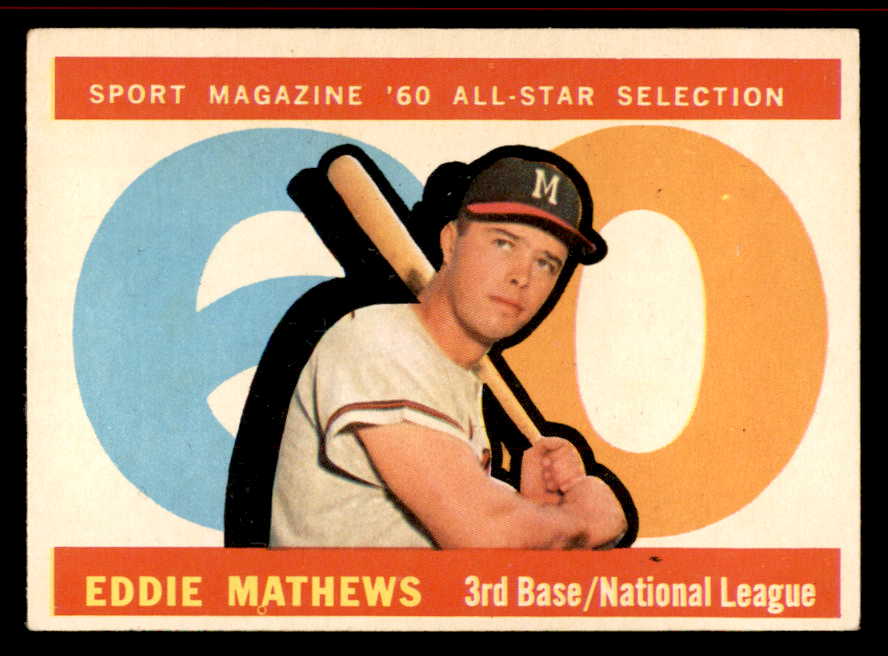 1960 Topps Baseball #558 Eddie Mathews A.S. Braves EX+/EX-MT 545524