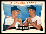 1960 Topps Baseball #160 Mickey Mantle Ken Boyer EX+/EX-MT 545526