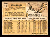1963 Topps Baseball #415 Bob Gibson Cardinals VG-EX 545563