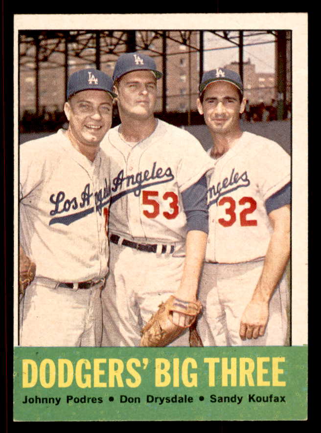 1963 Topps Baseball #412 Sandy Koufax Don Drysdale EX-MT 545571