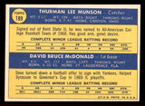 1970 Topps Baseball #189 Thurman Munson Yankees EX+/EX-MT 545607