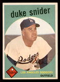 1959 Topps Baseball #020 Duke Snider Dodgers EX+/EX-MT 545615
