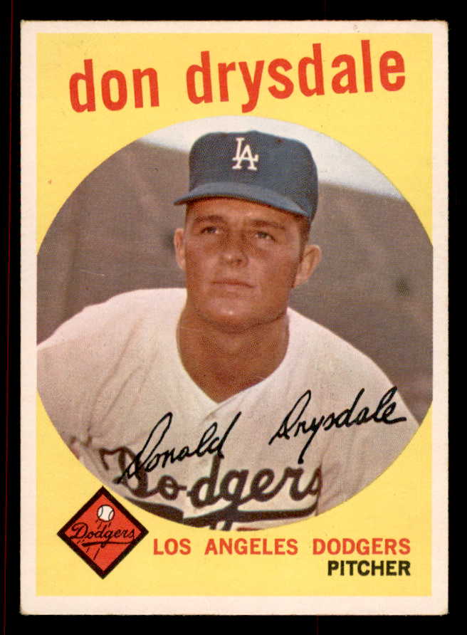 1959 Topps Baseball #387 Don Drysdale Dodgers EX-MT 545632