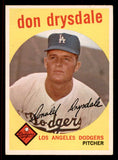 1959 Topps Baseball #387 Don Drysdale Dodgers EX-MT 545632