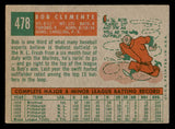 1959 Topps Baseball #478 Roberto Clemente Pirates VG-EX 545655