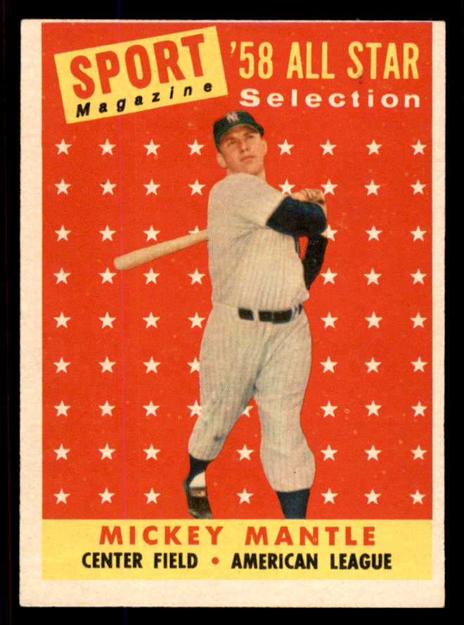 1958 Topps Baseball #487 Mickey Mantle A.S. Yankees VG-EX 545660