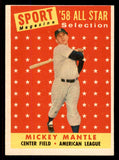 1958 Topps Baseball #487 Mickey Mantle A.S. Yankees VG-EX 545660