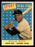 1958 Topps Baseball #486 Willie Mays A.S. Giants EX-MT 545661