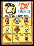 1966 Topps Football #015 Funny Ring Checklist Good 545672