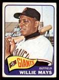 1965 Topps Baseball #250 Willie Mays Giants VG 545673