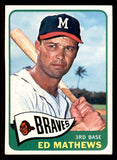 1965 Topps Baseball #500 Eddie Mathews Braves EX+/EX-MT 545675