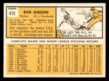 1963 Topps Baseball #415 Bob Gibson Cardinals EX 545692