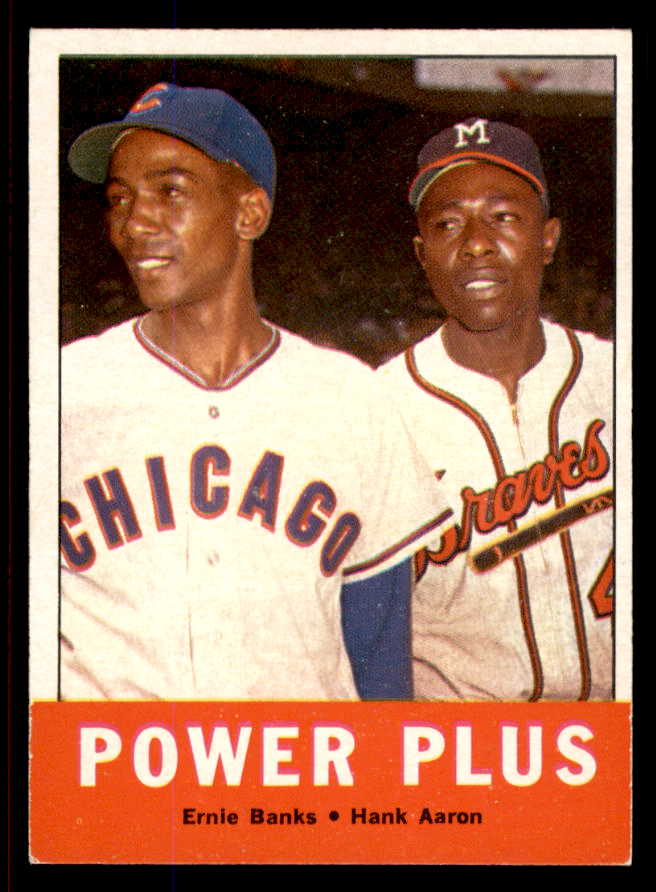 1963 Topps Baseball #242 Hank Aaron Ernie Banks EX+/EX-MT 545694