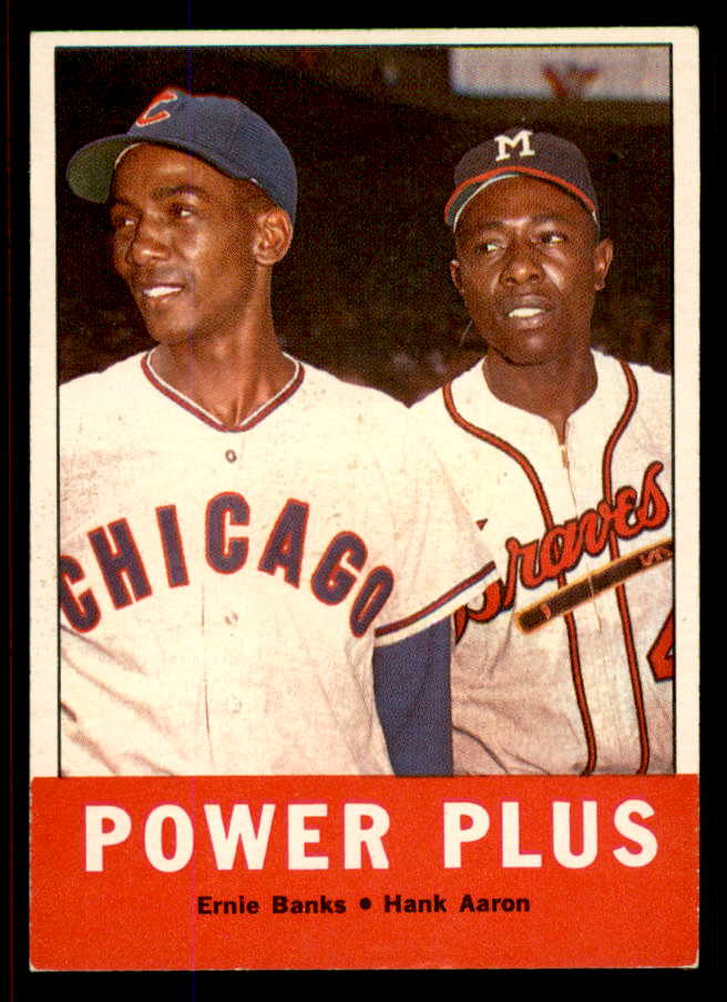 1963 Topps Baseball #242 Hank Aaron Ernie Banks NR-MT 545695