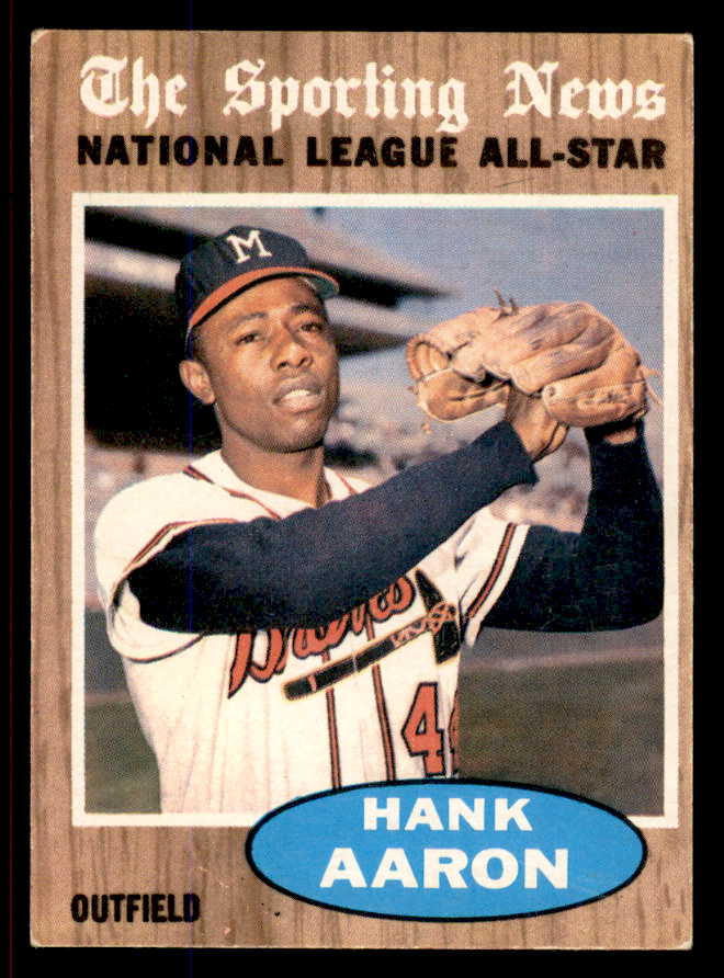 1962 Topps Baseball #394 Hank Aaron A.S. Braves EX+/EX-MT 545700