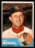 1963 Topps Baseball #250 Stan Musial Cardinals Good ink back 545718