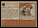 1962 Topps Baseball #005 Sandy Koufax Dodgers EX-MT 545724